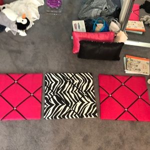 set of three photo/pin boards